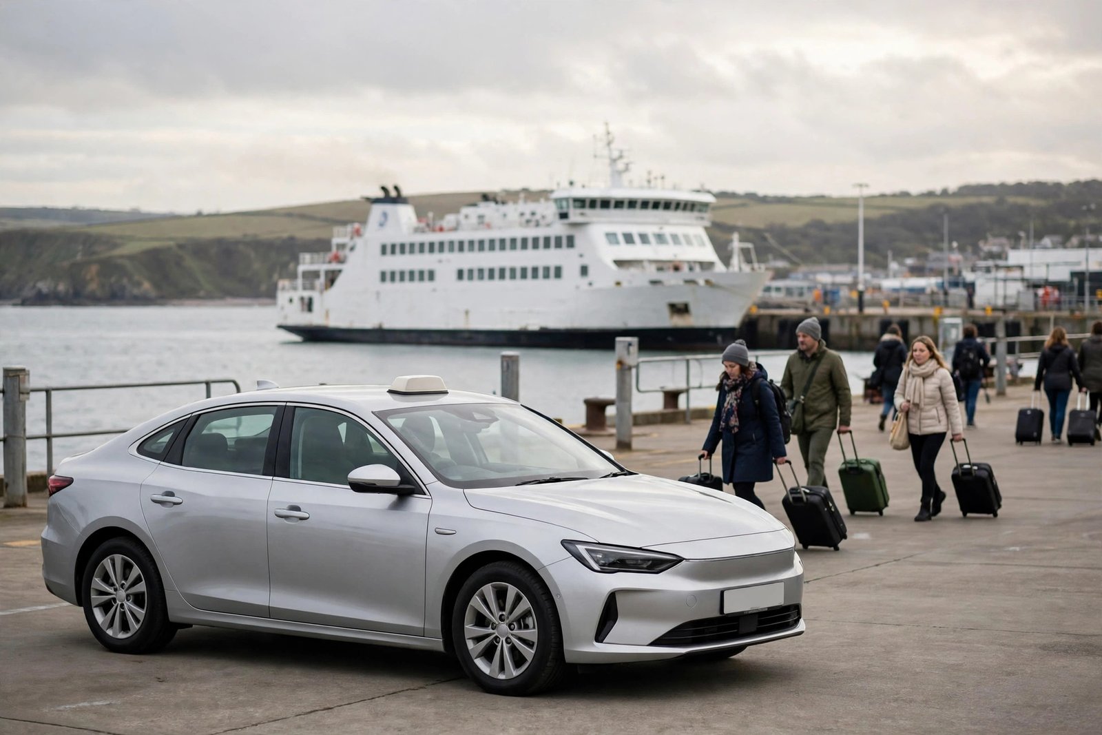 Taxi at the Pembroke Dock ferry terminal